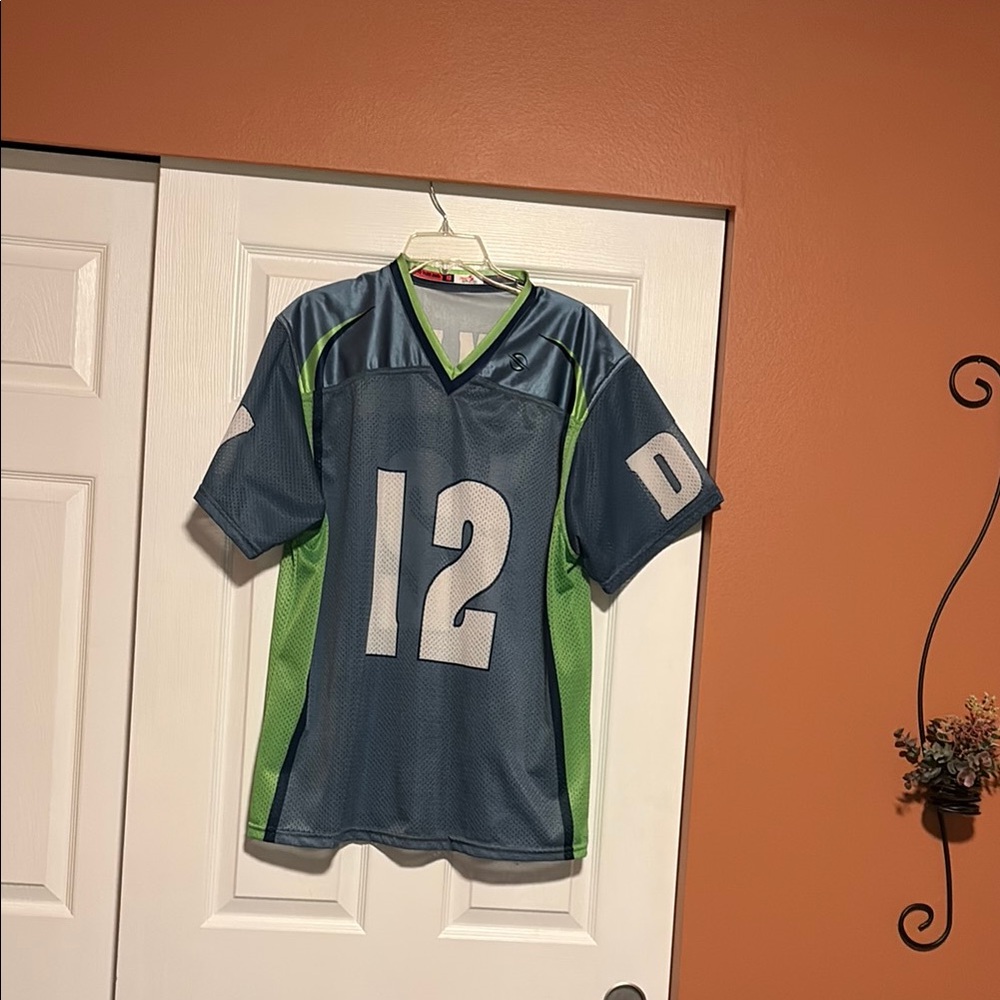 Women's Blue and Green Sports Jersey